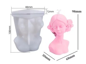 Molde silicona mujer ojos vendados 